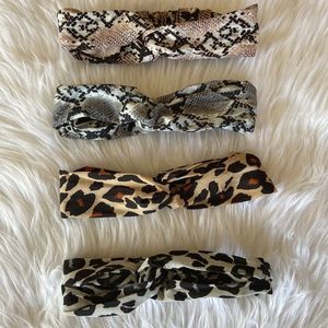 Animal print twist knot headbands